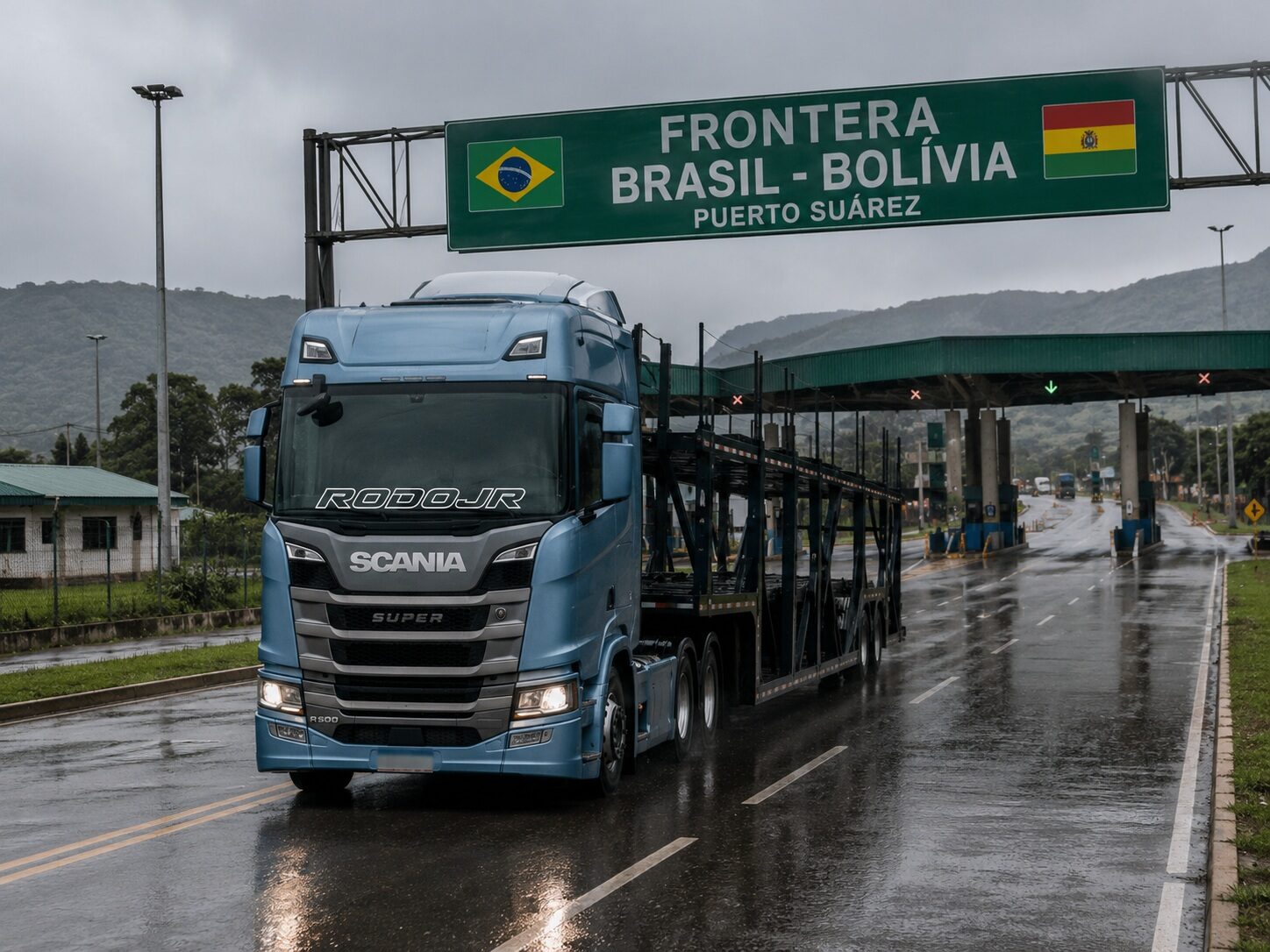 Caminhão cegonha cobertura Mercosul